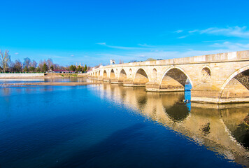 Obraz premium Meric Bridge in Edirne City of Turkey