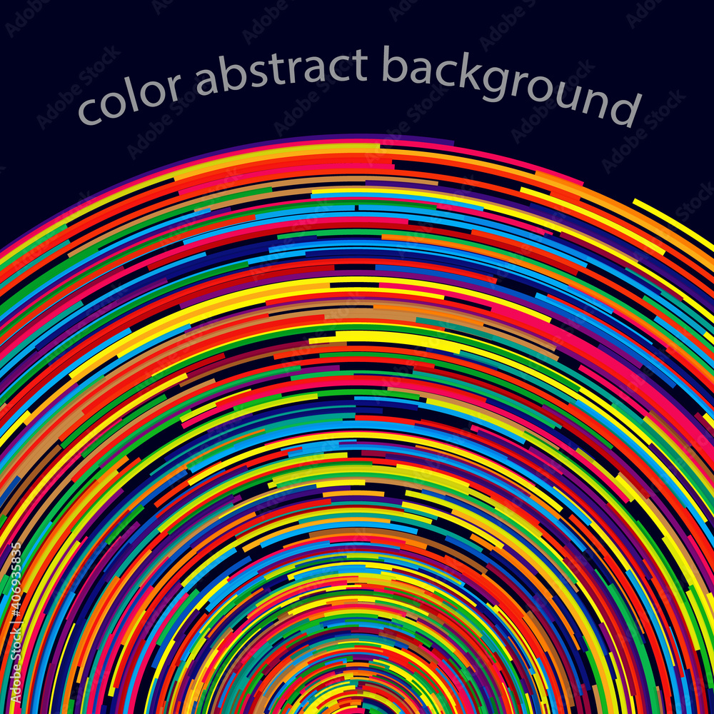 Poster multicolor abstract background with circle lines