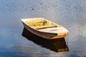 Novi Sad, Serbia - Oktober 28. 2016: Sunset over the tributary of the Danube near the city of Novi Sad, Serbia 