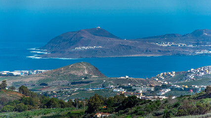 Fototapeta na wymiar panoramic view of the bay of the city of las palmas
