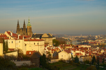 Fototapeta na wymiar Prague Castle panorama, Prague, Czech Republic