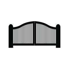 gate sign. Gate or fence icon. vector illustration.