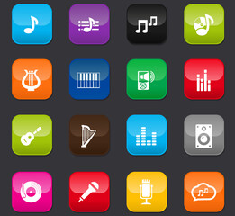 Music icons set