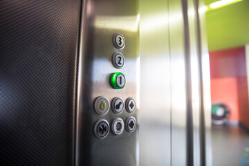 Metallic elevator panel
