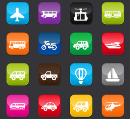 Public transport icons set