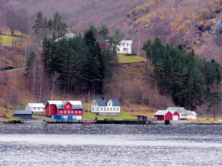 A beautiful villiage in Naeroyfjord, Norway