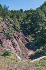 Landscape of the mountains, in Spain. A sunny summer day