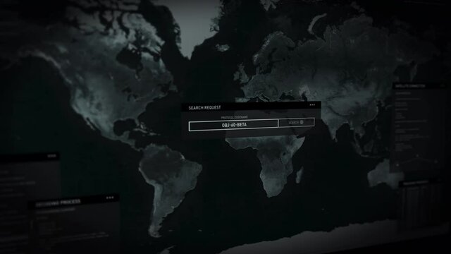 Login in process. Software Interface loading. Search Request. Searching in the whole world for the last known location of the runaway prisoner. Target was found in Shanghai, China. Data Analysis.