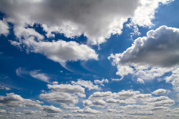 Blue sky background with white clouds