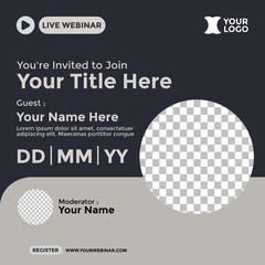 Webinar Poster Design for Social Media. Good for Promotion Your Webinar
