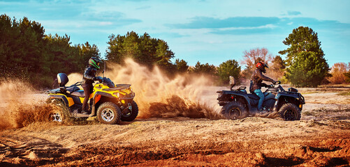 Cross-country quad bike race, extreme sports © 6okean