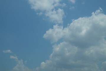 Blue sky and white cloud.