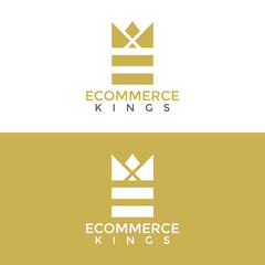 E letter Logo, E crown Logo, E-commerce logo, E-commerce Kings, E Logo, Crown