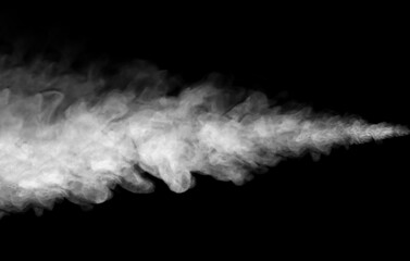 smoke steam isolated black background	