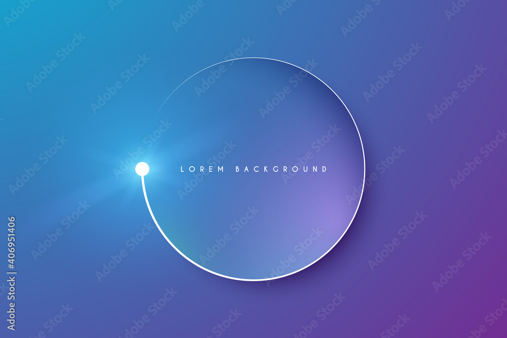 Poster abstract circle line background with light effect