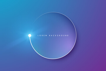 Abstract circle line background with light effect