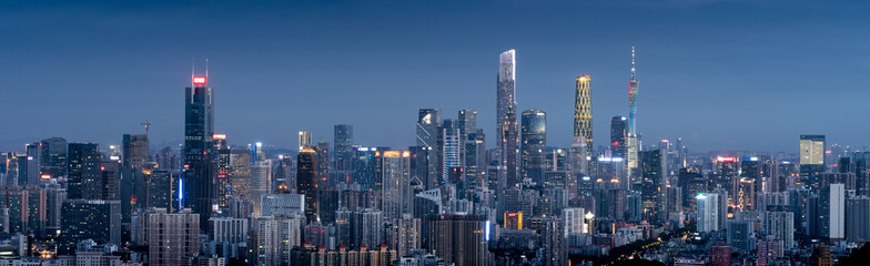 Fototapeta na wymiar Guangzhou modern urban cityscape skyline