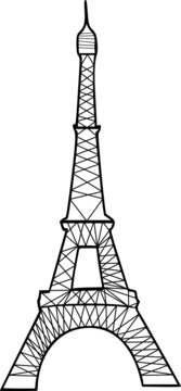 Vector image of the Eiffel Tower.