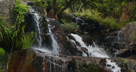 Cascade waterfall river in tropical forest