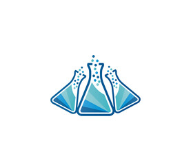 Fototapeta na wymiar Scientific Laboratory Logo Design Concept