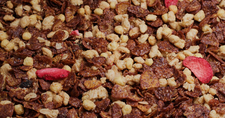 Stack of the cereal close up