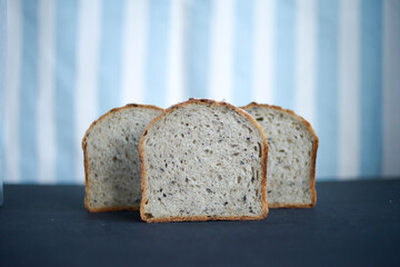 Baking homemade sesame bread is aromatic.