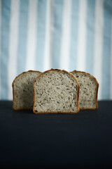 Baking homemade sesame bread is aromatic.