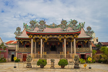 Exterior view of Leong San Tong Khoo Kongsi Chinese clan house, Penang island, Malaysia