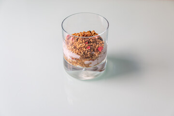 fresh healthy yogurt with granola