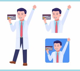 Young man in a lab coat