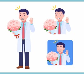 Young man in a lab coat