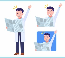 Young man in a lab coat