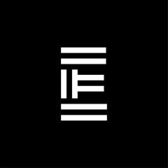 Vector Logo Modern Line Typeface Letter E