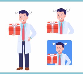 Young man in a lab coat