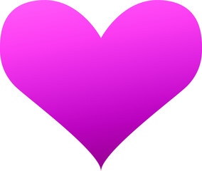 Single shaded red heart vector shape for valentines day holiday, colorful dark red/black hearts shape with gradient colorization