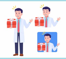 Young man in a lab coat