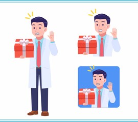 Young man in a lab coat