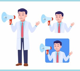 Young man in a lab coat