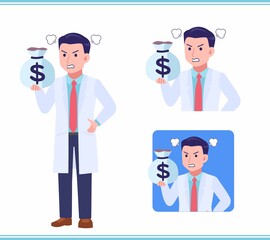 Young man in a lab coat
