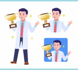 Young man in a lab coat