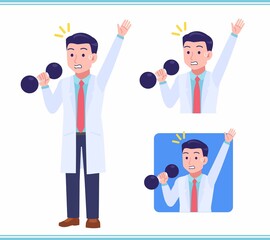 Young man in a lab coat