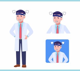 Young man in a lab coat