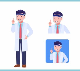 Fototapeta premium Young man in a lab coat