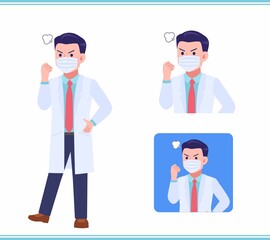 Young man in a lab coat