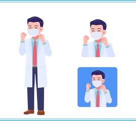 Young man in a lab coat