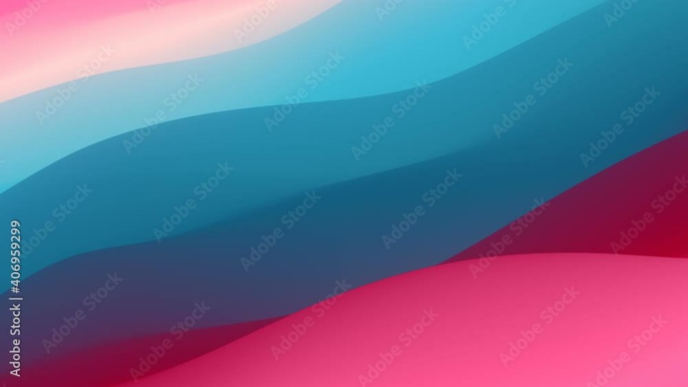 Poster Curve fluid flow backdrop. Abstract liquid background. 3d render loop animation