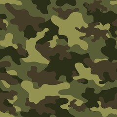 Fototapeta premium Camouflage abstract military seamless vector pattern for print. Stylish design.