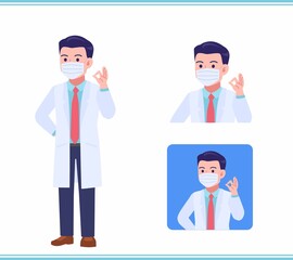 Fototapeta premium Young man in a lab coat