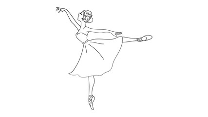 Ballerina - ballet dancer hand-drawn illustration. Expressive unique pattern for wall decoration, poster, postcard, t-shirt design. Vector image - a woman in a ballet tutu in a performance position. © Инна Карлова