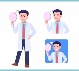 Young man in a lab coat